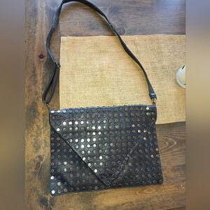 Black Studded Crossbody Bag
